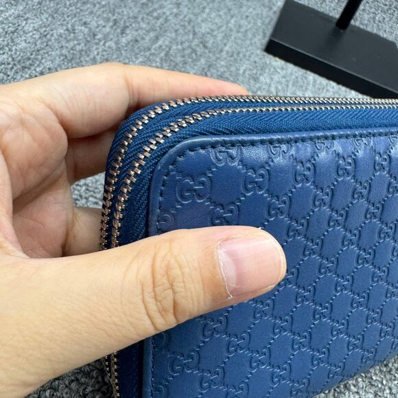 GUCCI Guccissima Dark Brown Leather Long Wallet 220-071025 - Picture 7 of 13